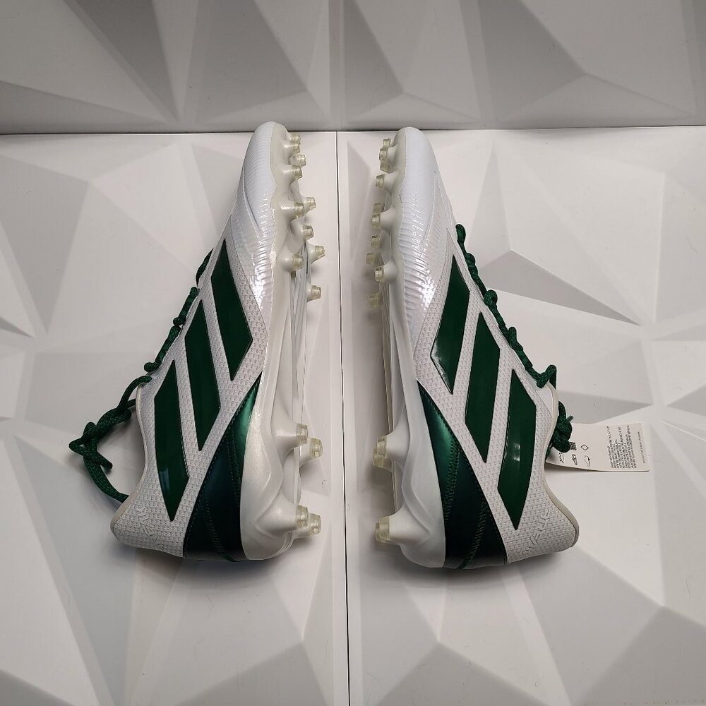 Adidas Mens Football Cleats 16 White Green Shoe Lacrosse Freak Carbon Low - Picture 11 of 14